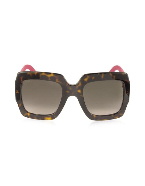 gucci square optyl sunglasses|Gucci brown square ladies sunglasses.